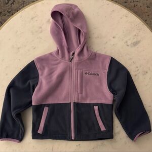 Columbia Kids' Pink and Navy Blue Fleece Hoodie